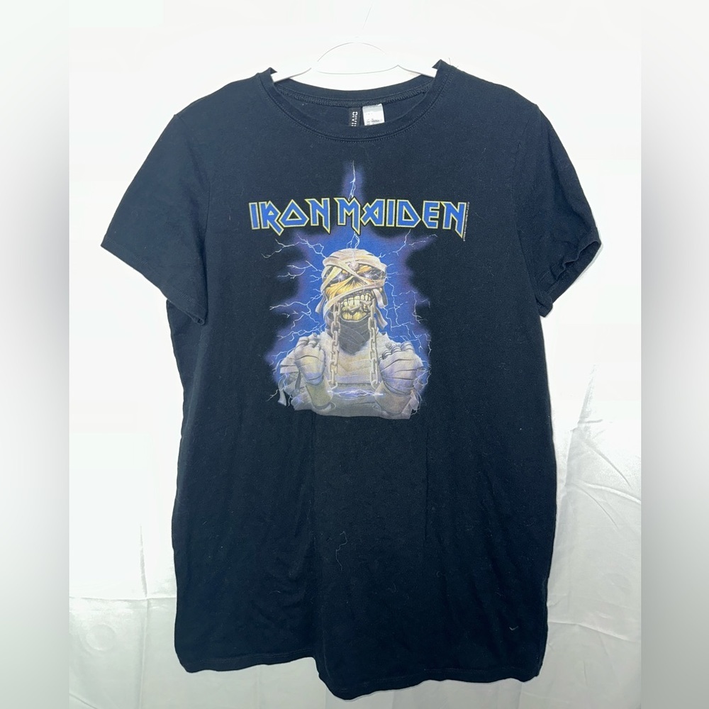 Iron Maiden Mummy Graphic Band T-Shirt Black 100% Cotton Men's Size 12 / XL - Picture 2 of 6